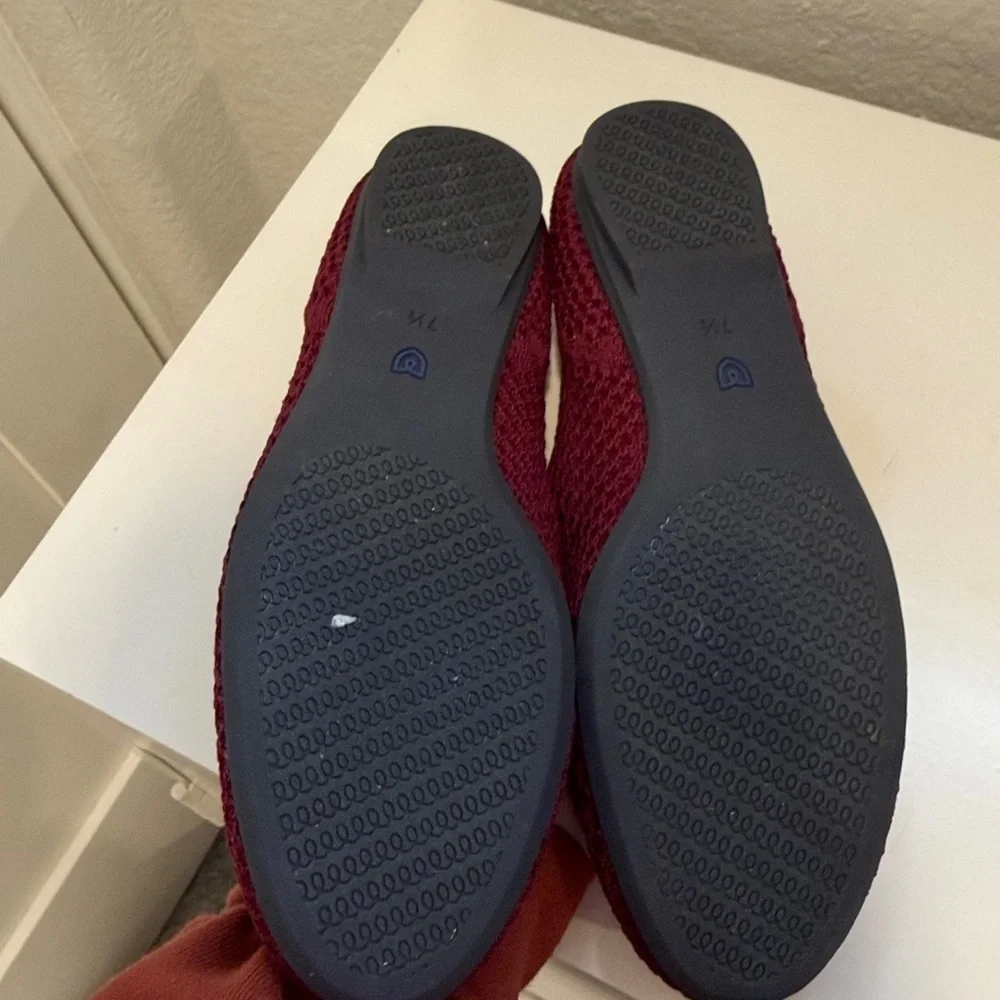 Rothy's Women's The Ballet Flat With Bows in Berry‎ Mesh 7.5